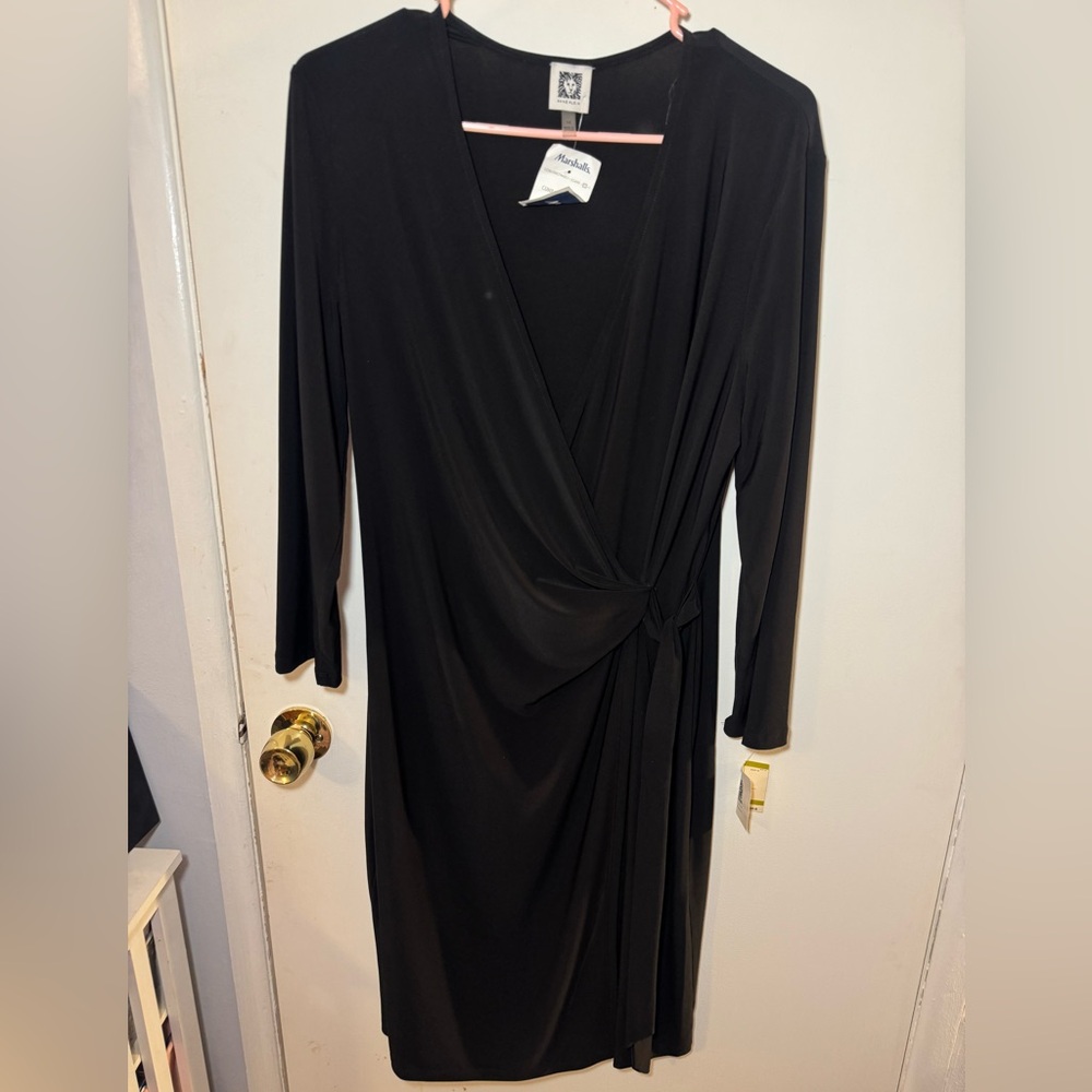 Anne Klein Black Long Sleeve Dress